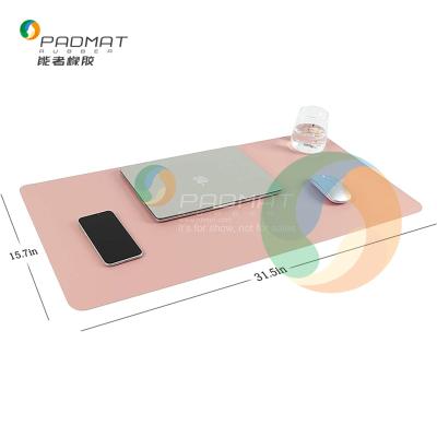 China PASSIONATE Custom Waterproof Anti-Slip Mouse Pad Large PU Leather Desk Pad for sale