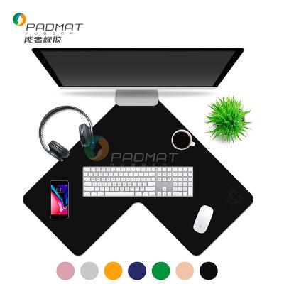 China PASSIONATE Universal Office Desk Corner Waterproof Desk Pad Durable Corner Protector Custom L Shape Desk Protective Mouse Pad for sale