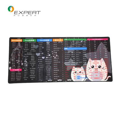 China Hot Sale Computer HEATER Keyboard Shortcut Mousemat Extended Height Desk Mat for sale