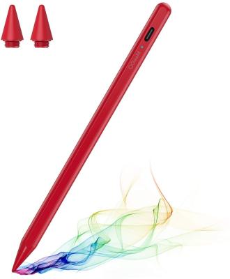 China Tablet Stylus Pen For iPad QGeeM Pencil With Palm Rejection Compatible With iPad Pro 11 12.9 Inch Mini 5th Gen Red Stylus Pen for sale