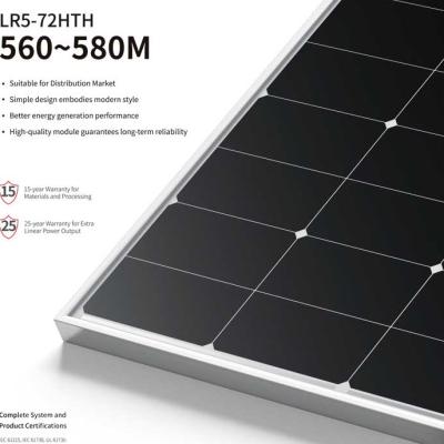 China Competitive price longi solar panel 570w solar panel Price 555W 560W 550w 580w solar panel price half cell high efficiency 182mmx182mm for sale