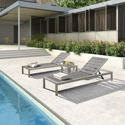 China Modern Hotel Resort Outdoor furniture Adjustable Aluminum daybed Rattan chaise lounge Swimming pool sunlounger Beach Sunbed outdoor be for sale