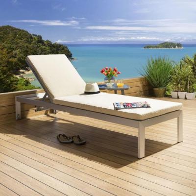 China Modern High quality beach chaise outdoor furniture garden solid teak wood leisure chair patio poolside sun lounger for sale