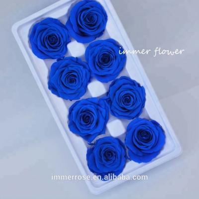 China Natural Touch Best Price Blue Rose Preserved Roses With Superb Quality for sale