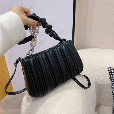 China Korean new 2022 foreign trade fashion bag waterproof bag women's small fold portable bag texture IS shoulder for sale