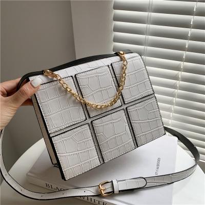 China Fashion Waterproof Crocodile Pattern Handbag Chain Shoulder Bag Fashionable Women Leather Female Leather Bag New for sale