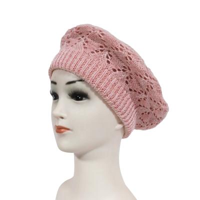 China Character Winter Autumn Spring Fashionable Customized Acrylic Knit Beret /Hat For Woman for sale