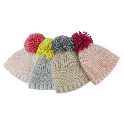 China COMMON Directly Manufactured Newly Sold Fashionable Contrast Color Knitted Children Beanie Hat For Kids for sale