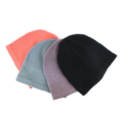 China COMMON Directly Manufactured Newly Fashionable Knitted Mens Slouch Warm Beanie Hat With Stripe Fleece Lining for sale