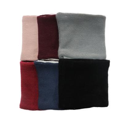 China Fur Fleece Liner Constructed Straight Newly Fashionable Knitted Women Fur Fleece Liner Scarf Neck Warmer Snood for sale