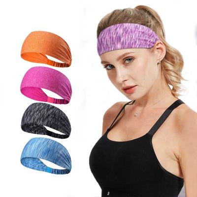 China Sweat-absorbing Elasticity Athletic Sweat Band Custom Hair Band Sweatband Workout Gym Fitnesss Head Band Sports Hairbands Running Yoga Headband for sale