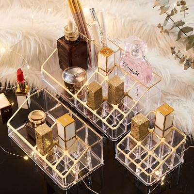 China New viable multi-cell cosmetic storage box, exquisite girl skin care lipstick storage box for sale