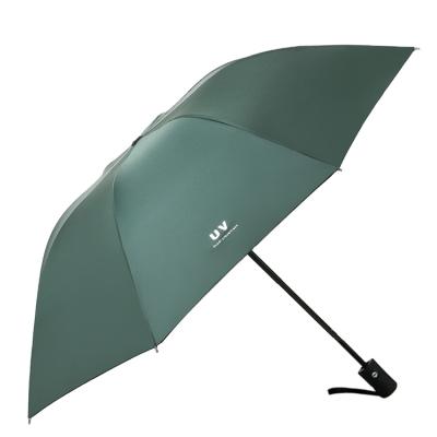 China Korean version of vinyl umbrella anti-ultraviolet minimalist forest umbrella triple rain sunscreen and rain dual-use business um for sale