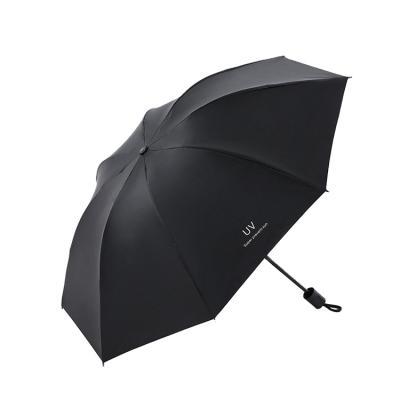 China Korean version of vinyl umbrella anti-ultraviolet minimalist forest umbrella triple rain sunscreen and rain dual-use business um for sale