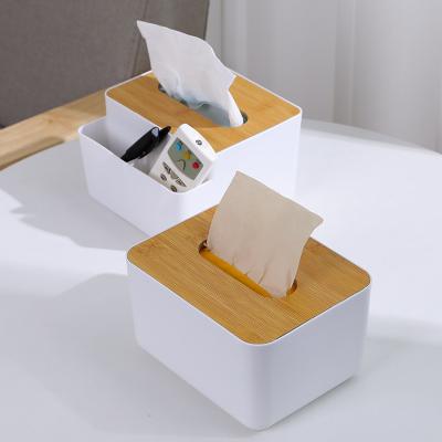 China Small Tissue Box Drawer Living Room Living Room Wooden Creative Multi-Functional Home Viable Plastic Single Lid Remote Control Storage Box for sale