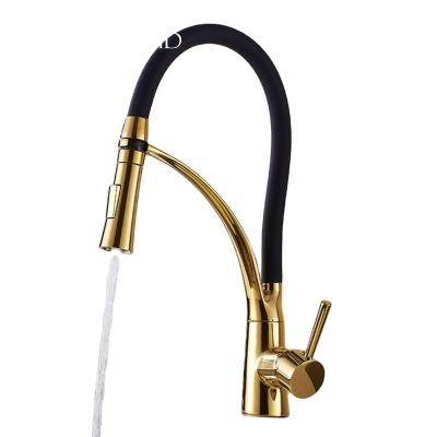 China Thermostatic Faucets Filter Mixer Kitchen Water Faucets Single Handle Gold Plated Pull Down Faucet Saving Kitchen Faucet for sale