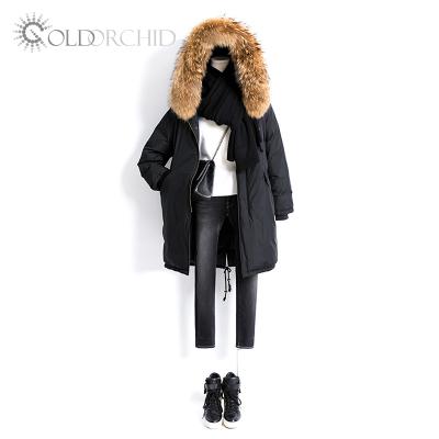 China New Design Viable Down Jacket Coat Fashion Custom Made Stripper Long Jacket For Women Winter Jacket Ladies Stripper for sale