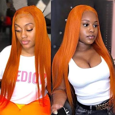 China Straight 100% Lace Closure Peruvian Human Hair Wigs Ginger Wig Cabello-Hum Haare for sale