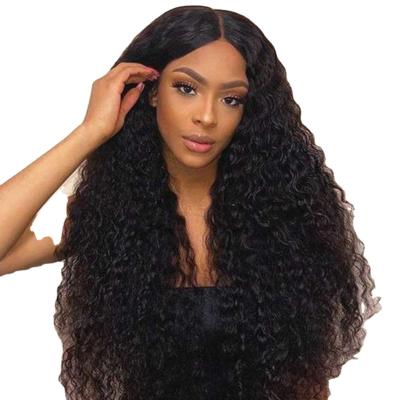 China Wholesale Natural Cuticle Aligned Real Water Wave Virgin Hair Wig Vendors Water Wave Pre Plucked Hd To Lace Frontal Wig for sale