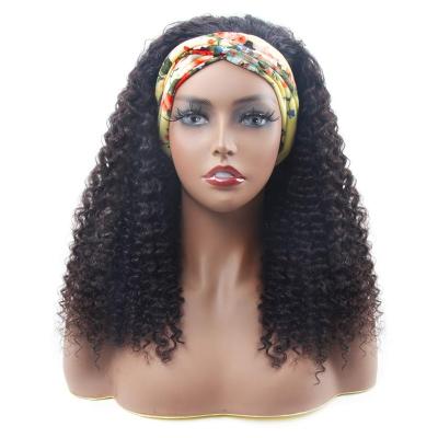 China 150% Virgin Kinky Curly Curly Wigs 10a Bandeau Curl Color Natural Hair For Black Women Machine Made Wig Wholesale Vendors for sale