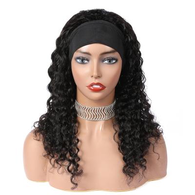 China Water Wave Corollahair Water Wave Headband Wigs Hair For Women Color Lace Non Machine Made Density Virgin Brazilian Hair Wigs 150% for sale