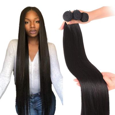 China Silky Straight Wave Ends Deep Long 26 28 30 32 34 36 Inch Brazilian Virgin Cuticle Aligned Hair Bundles 100% Double Drawn Hair Extensions for sale