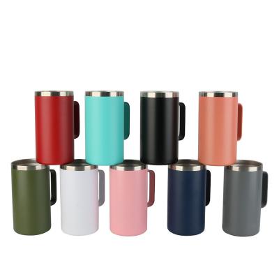 China Viable the new stainless steel vacuum flask, portable mug with handle, business coffee car ice tyrant cup for sale