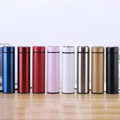 China Business New Design Lid Temperature Display Water Bottle Stainless Steel Vacuum Insulated Digital Vacuum Flask for sale