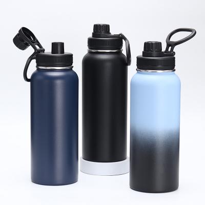 China Viable Customized Vacuum Insulated Thermo Wide Mouth Sports Water Bottle Stainless Steel Thermos Vacuum Flasks With Straw Lid for sale