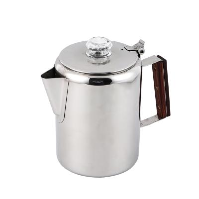 China Sustainable Stainless Steel Hand Brewed Coffee Pot With Short Spout Retro Coffee Pot for sale