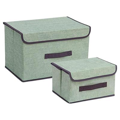 China Large Multi-Functional Non-woven Viable Storage Box Storage Box With Lid Handle Household Living Room for sale