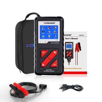 China 6V 12V 24VRegular Flooded KW710 6V 12V 24V Truck Battery Charge Tester 100-2000CCA Digital Battery Analyzer Alternator Automotive Auto Starter for sale