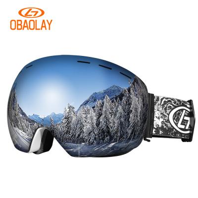 China High toughness double lens fog compfortable CUSTOM ski goggles anti snow sports eyewear factory direct sale SKI goggles wholesale for sale