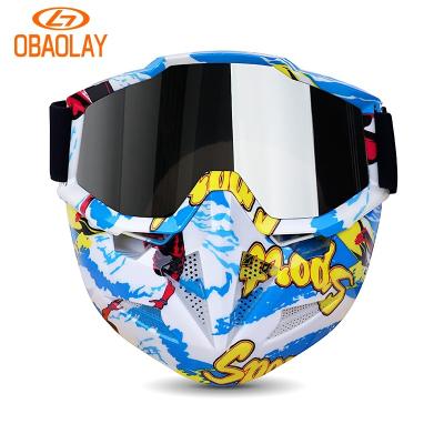 China Custom Face Guard Motocross Goggles Motorcycle Mask Helmet Suit 2022 New Design Safe And Comfortable Motorcycle Glasses For Outdoor Motorcycles for sale