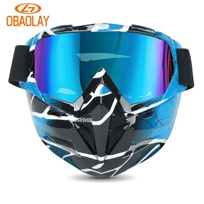 China Safe and Comfortable UV400 Motorcycle Fog Goggles Mask Protective Glasses for Motorcycle with Dismountable Design Motocross Riding Goggles for sale