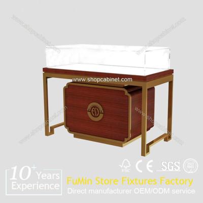 China China clear acrylic counter top used jewelry display cabinets for sale