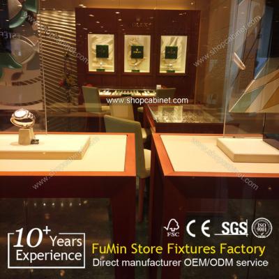 China Jewelry wall mounted display cabinets for sale