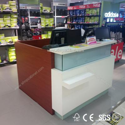 China High end cash desks checkout counter display cabinet for sale