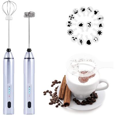 China Viable in Current Frother USB Electric Foam Maker Drink Mixer Stirrer Stainless Steel Handheld Rechargeable Beater for sale