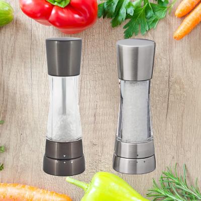 China Sustainable Pepper and Salt Grinders Set Amazon Best Selling Stainless Steel Pepper Grinder Professional Manufacturer for sale