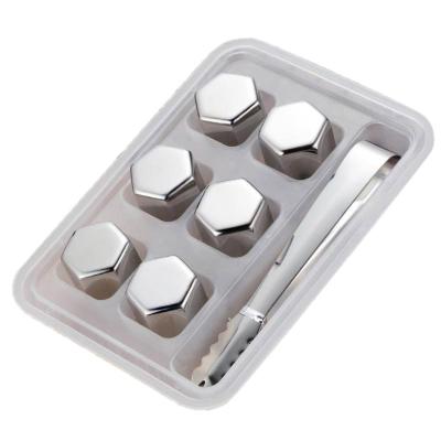 China Quality Viable Price Guaranteed Suitable Whiskey Stones Ice Cubes Whiskey Stones Set Stainless Steel Ice Cubes for sale