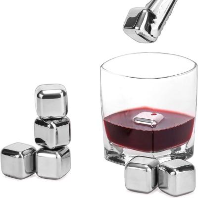 China Various Factory Manufacture Viable Stainless Steel Ice Cube Whiskey Stones Gift Set for sale