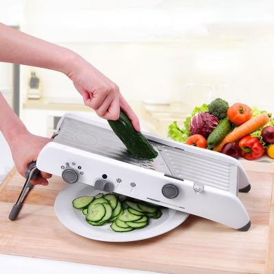 China Viable Professional Vegetable Cutter Slicer Manual Food Grater with Adjustable Stainless Steel Blades Vegetable Fruit Kitchen Tool for sale