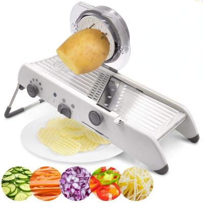 China Popular Viable Food Vegetable Manual Cutter Slicer Grater With Adjustable Stainless Steel Blades Kitchen Tool for sale