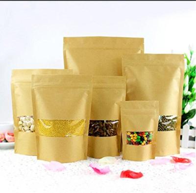 China Recyclable resealable kraft paper laminated aluminum foil plastic bags/tea/coffee/food package for packaging with china supplier for sale