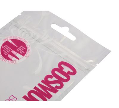 China Security Die Cut Plastic Zip Bags PVC Bag With Zipper for sale