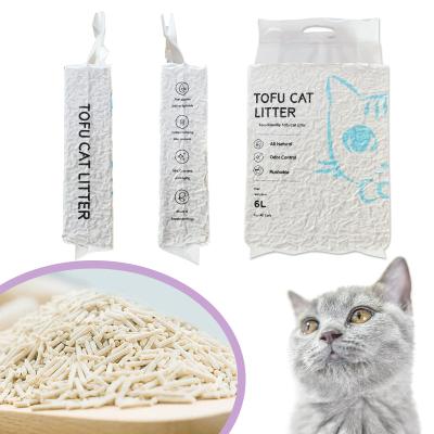 China Cheap Smell Contor Tofu Cat Litter Viable Quick Clumping Natural Flushable Sand for sale