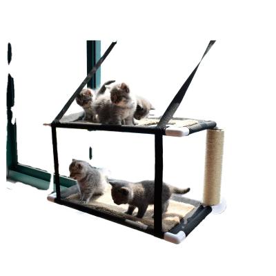 China Cat Window Hammock Mounted Perch Breathable Cat Resting Shelf Space Saving 360 Degree Sun Seat Cat Beds For Indoor for sale