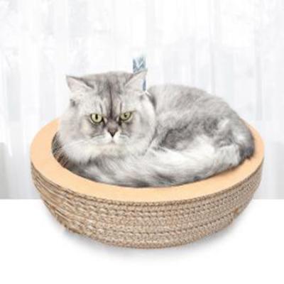 China Sustainable Pet Nest Cat Bed Cat Litter Paper Bowl Cat Scratcher Cardboard for sale