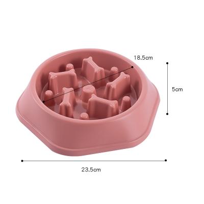 China Amazon Sustainable Hot Selling Eco - Friendly Plastic Slow Feeder Dog Bowl for sale